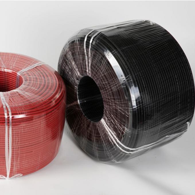 4mm² Solar Cable product photo showing black and red single core wires