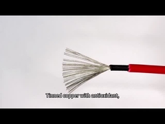 Το συνεχές ρεύμα εκτίμησε το μαύρο κόκκινο καλώδιο 4mm2 ηλιακού πλαισίου PV διπλασιάζει το μονωμένο ποιοτικό καλώδιο